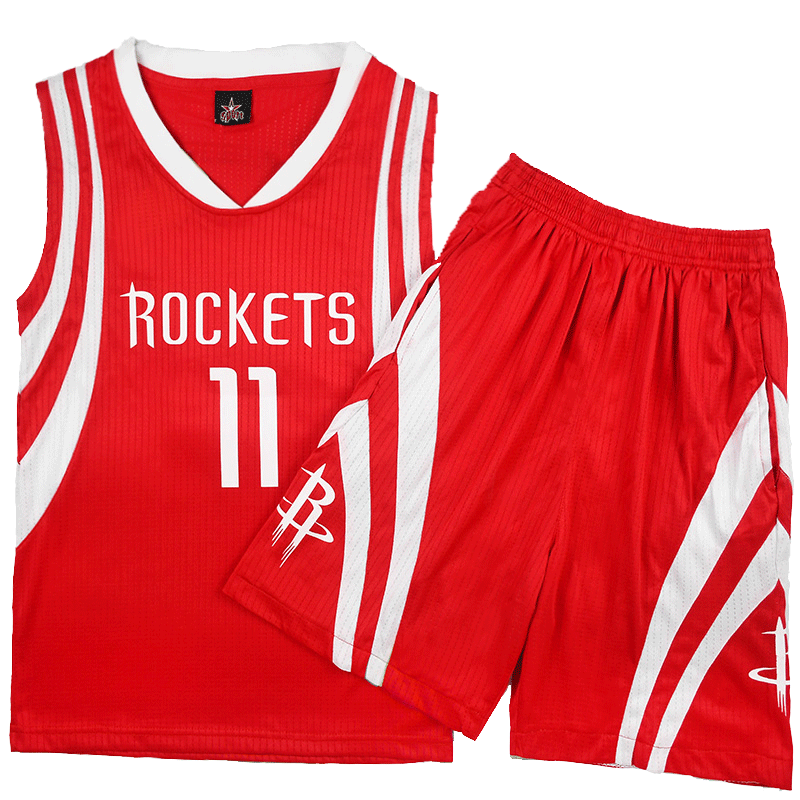 姚明11号篮球服儿童成人火箭队定制队服麦迪1号哈登13号球衣男孩