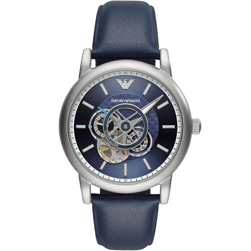 armani阿玛尼手表男机械表透底镂空正品男士腕表皮带款 ar60011 - 摩