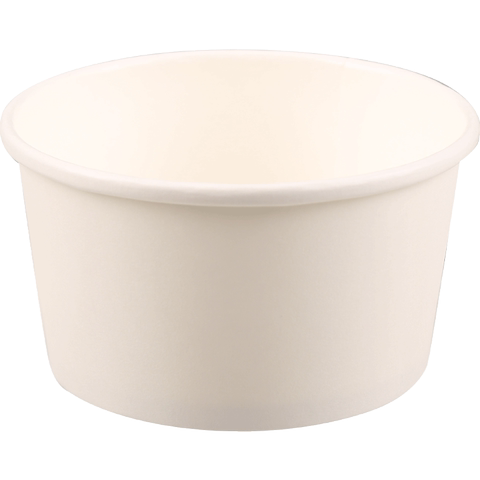 恒鑫白色纸碗一次性汤碗带盖加厚外卖打包碗圆形汤杯快餐盒100只