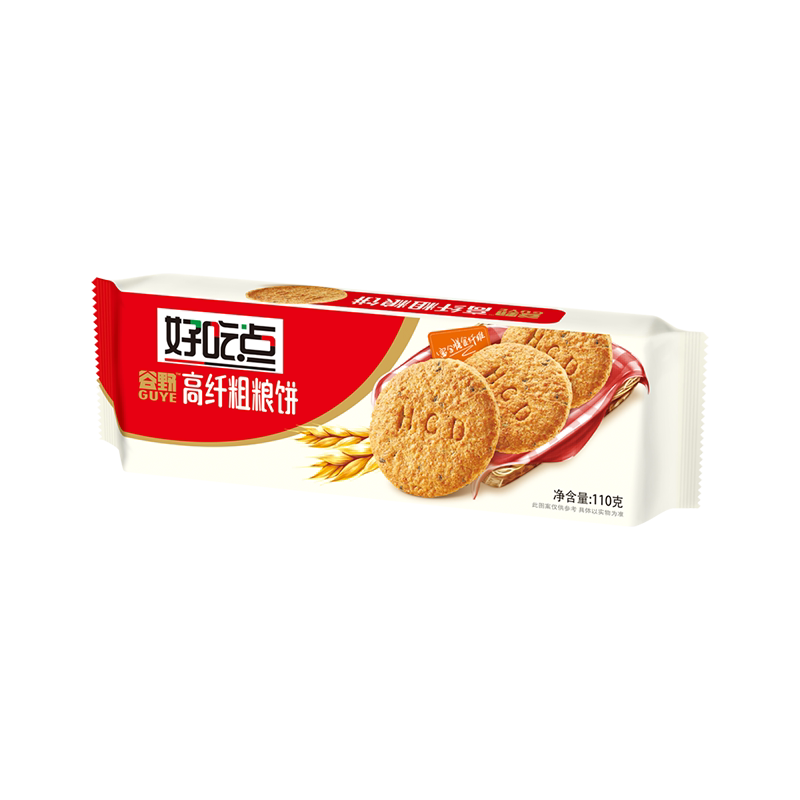 好吃点高纤粗粮饼干110g休闲食品早餐下午茶独立包装健康零食小吃