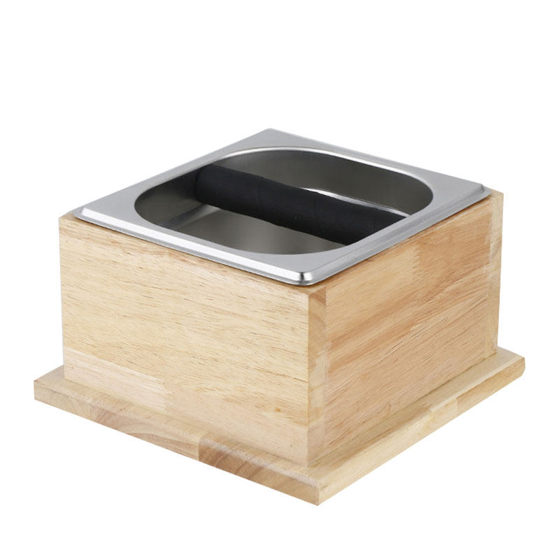 l-beans/恋豆不锈钢敲渣盒木质敲渣商用家用吧台废渣桶废渣盒 - l