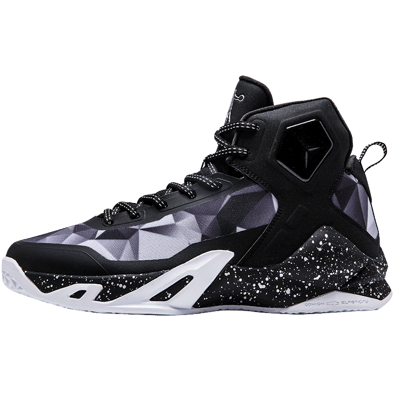 乔丹篮球鞋男春夏黑武士球鞋高帮减震战靴防滑耐磨学生运动鞋男鞋