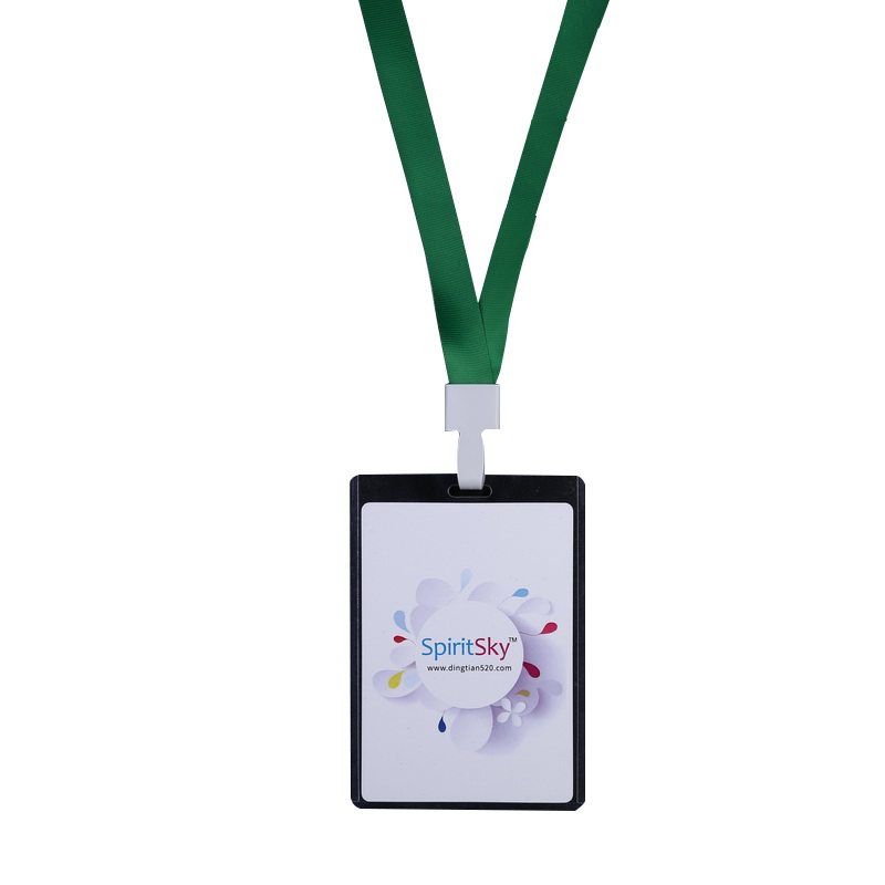 卡富仕pvc工作证卡套带挂绳定制证件透明双面胸卡硬胶套胸牌套员工