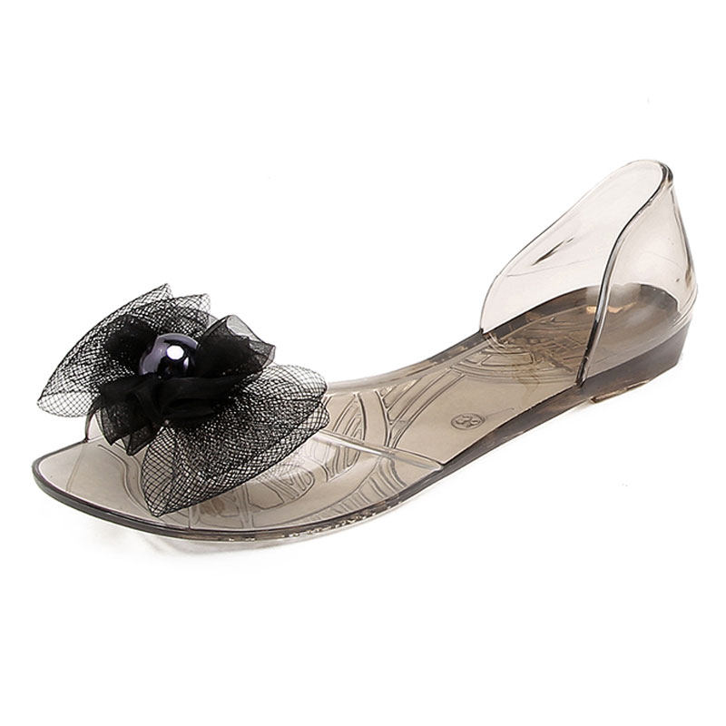 2020新款塑料凉鞋女水晶透明 百搭 原宿平底可外穿夏季小码果冻鞋