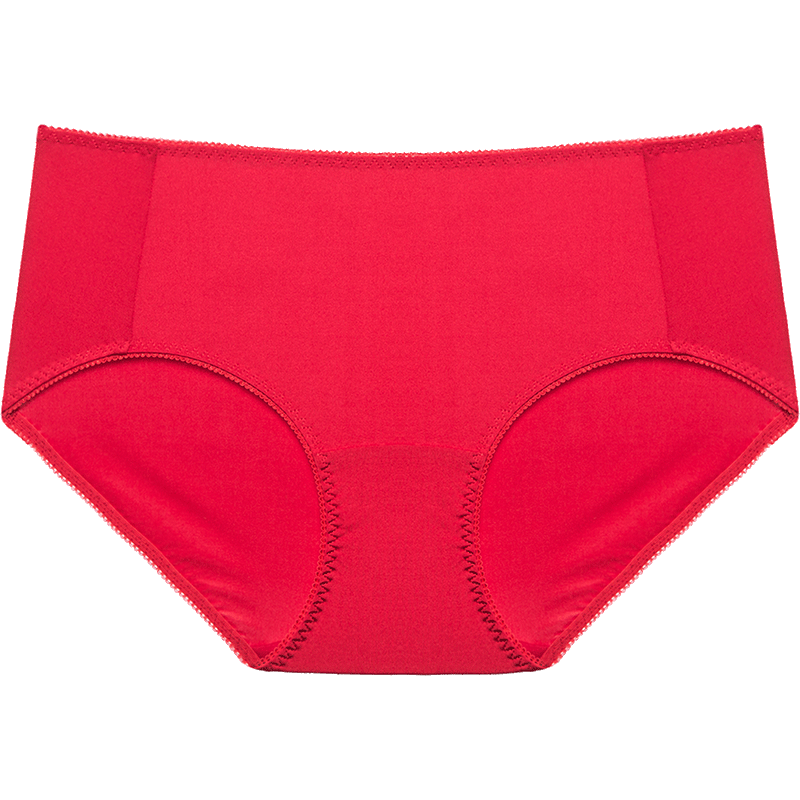 曼妮芬中腰低角裤本命年红色内裤女士底裤棉质亲肤透气20610811