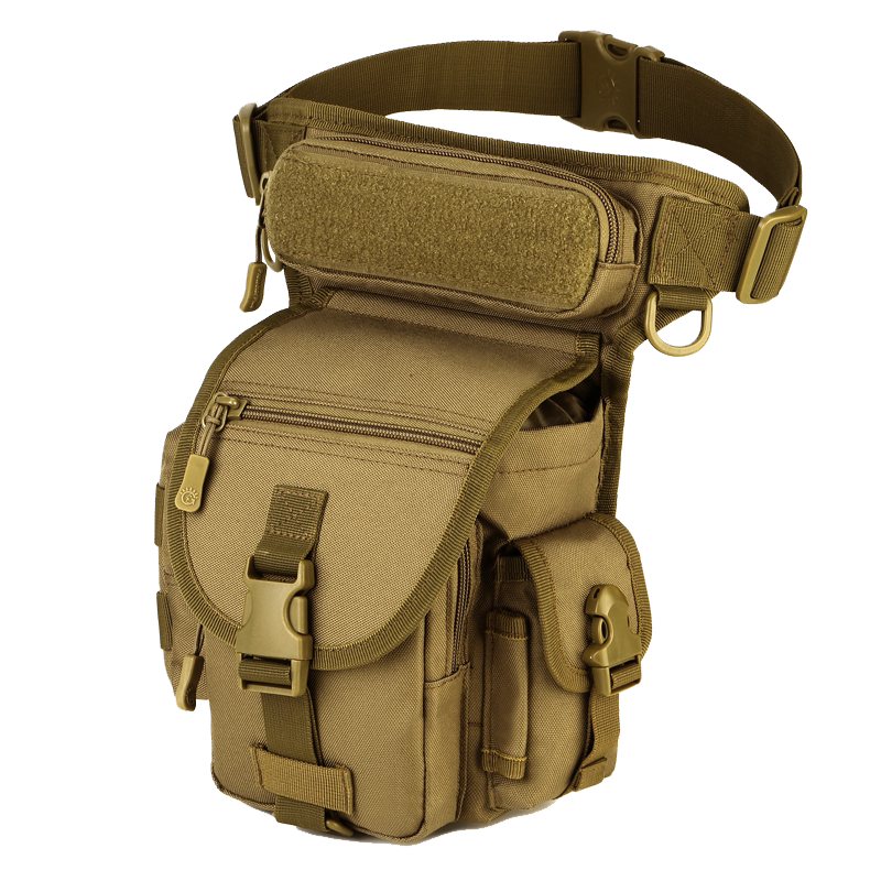 军迷迷彩战术腿包男多功能包特种兵骑行机车运动绑腿包运动挂腰包
