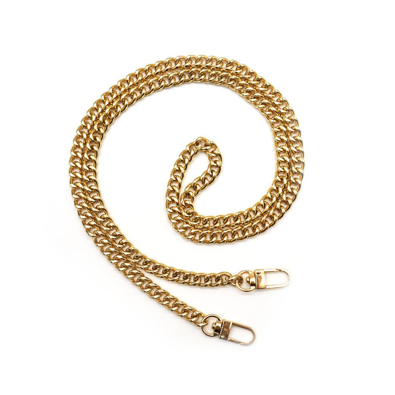 包包配件金属链子可拆卸单肩斜挎包链女包链带铁链条单买金色扁链