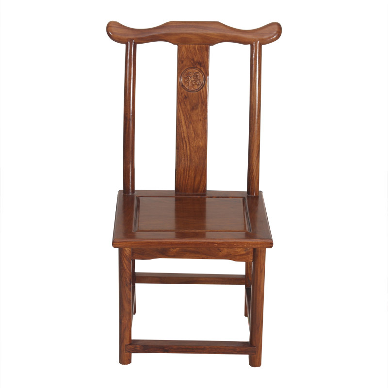 红木小椅子小官帽椅非洲黄花梨木餐椅刺猬紫檀实木靠背椅中式家具