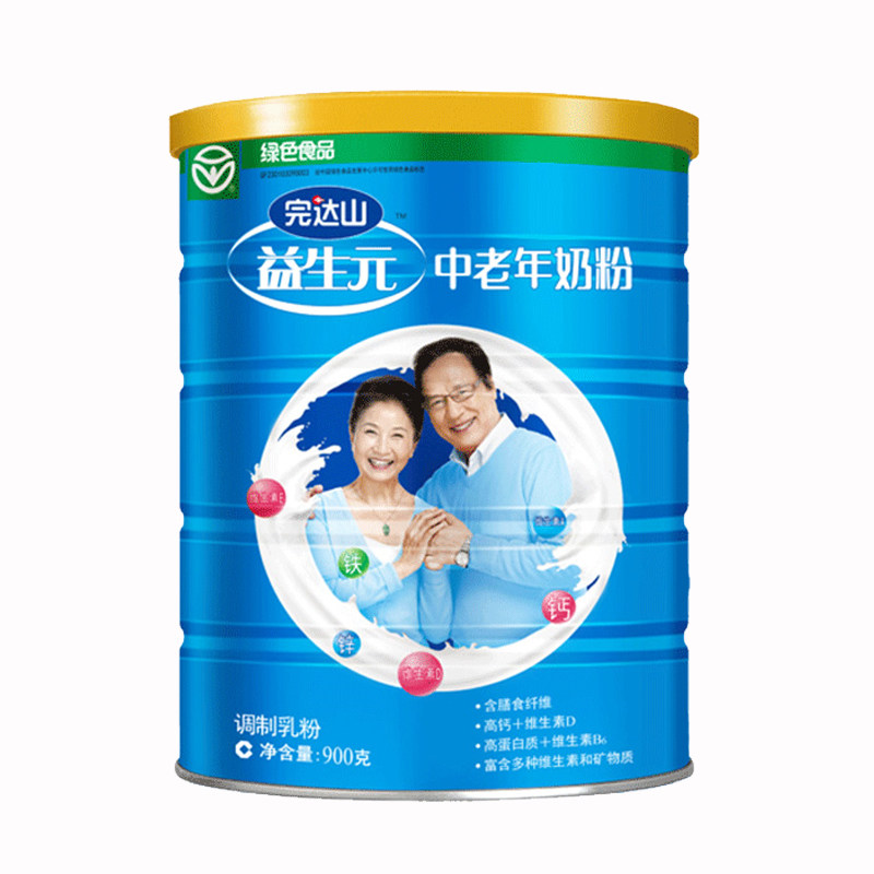 【新日期】完达山益生元中老年奶粉800g克罐装高钙中老年成人奶粉