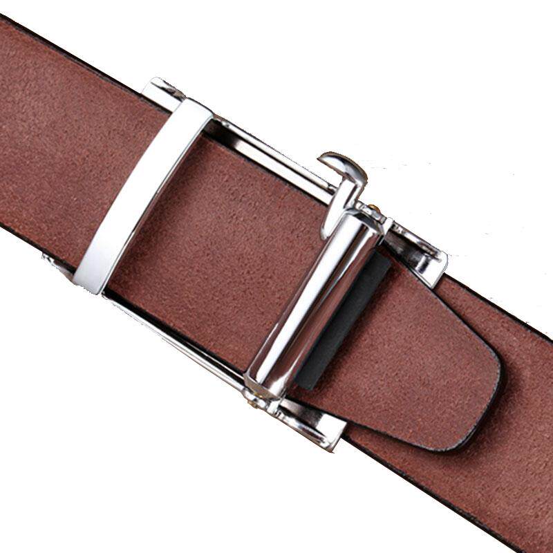无牙自动扣皮带男真皮头层牛皮无孔内穿腰带鳄鱼纹商务年轻人