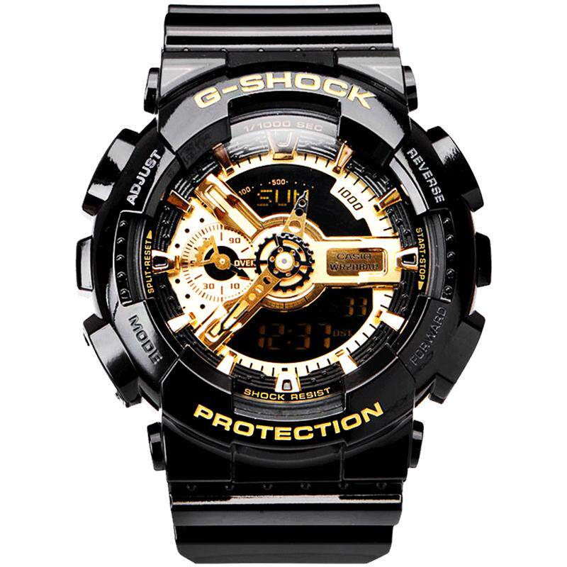 casio卡西欧手表男g-shock运动防水黑金悟空版电子手表男ga-110gb