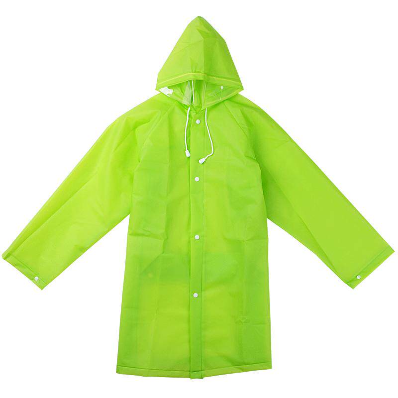 捷达 儿童男女时尚雨衣带书包位学生户外防水长款透明大帽檐雨披