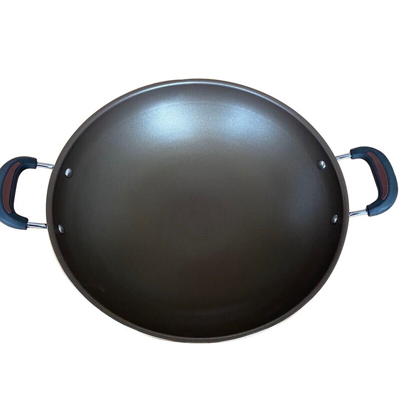 厨得乐炒锅不粘锅双耳圆底炒锅无油烟家用炒菜锅不生锈燃气灶适用