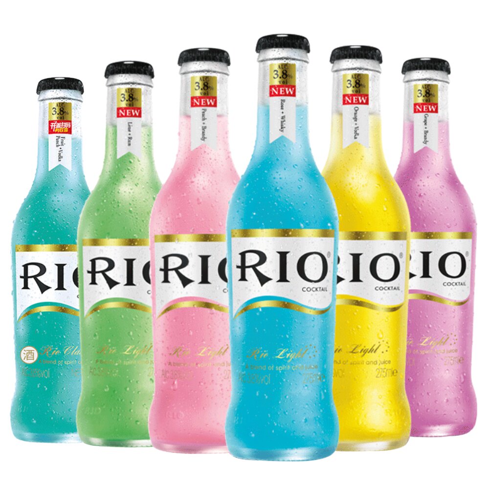 rio锐澳鸡尾酒洋酒预调酒果酒霓虹标经典系列275ml*24瓶整箱 - rio