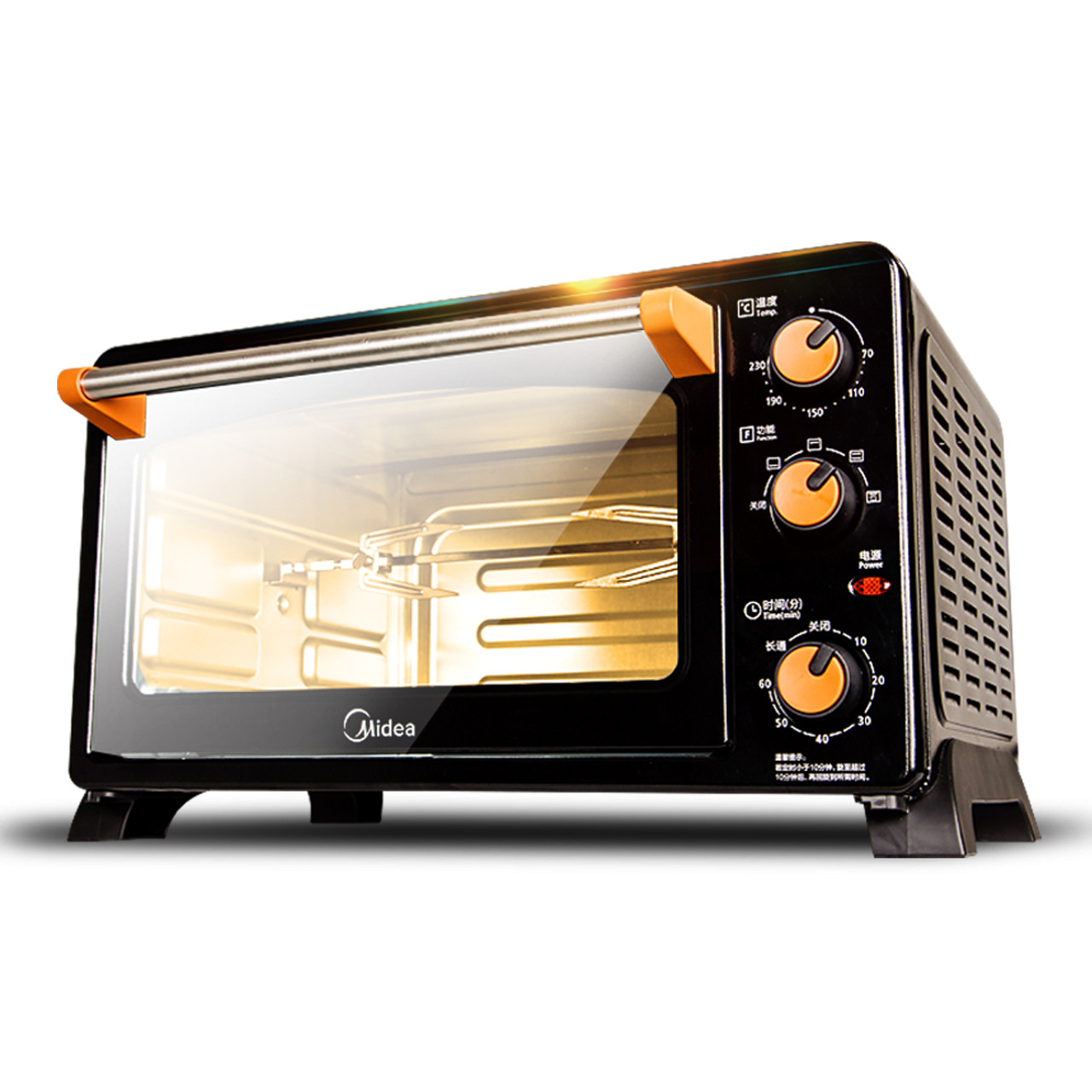 美的电烤箱家用烘焙小型烤箱多功能全自动蛋糕25l升大容量正品-腾阅电