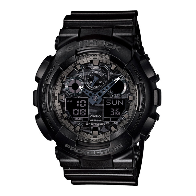 casio卡西欧黑武士手表男gshock小黑表ga-100cf-1a黑暗之心限量