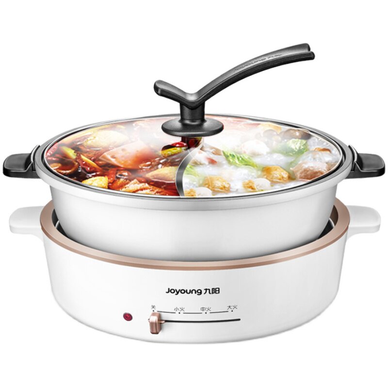 九阳电火锅e18家用鸳鸯锅烧烤肉一体插电多功能大容量电热电煮锅