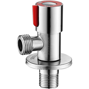 304不锈钢三角阀冷热水家用转接头双出水阀门开关一进二出分水阀 券