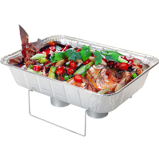 烤鱼打包盒锡纸长方形外卖烧烤大容量锡纸盒装鲫鱼羊排一次性盒子