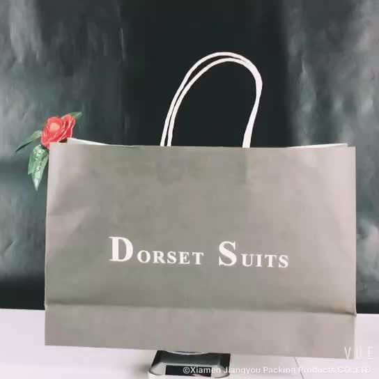 $1000 coupon custom kraft paper shopping bag, white black gift