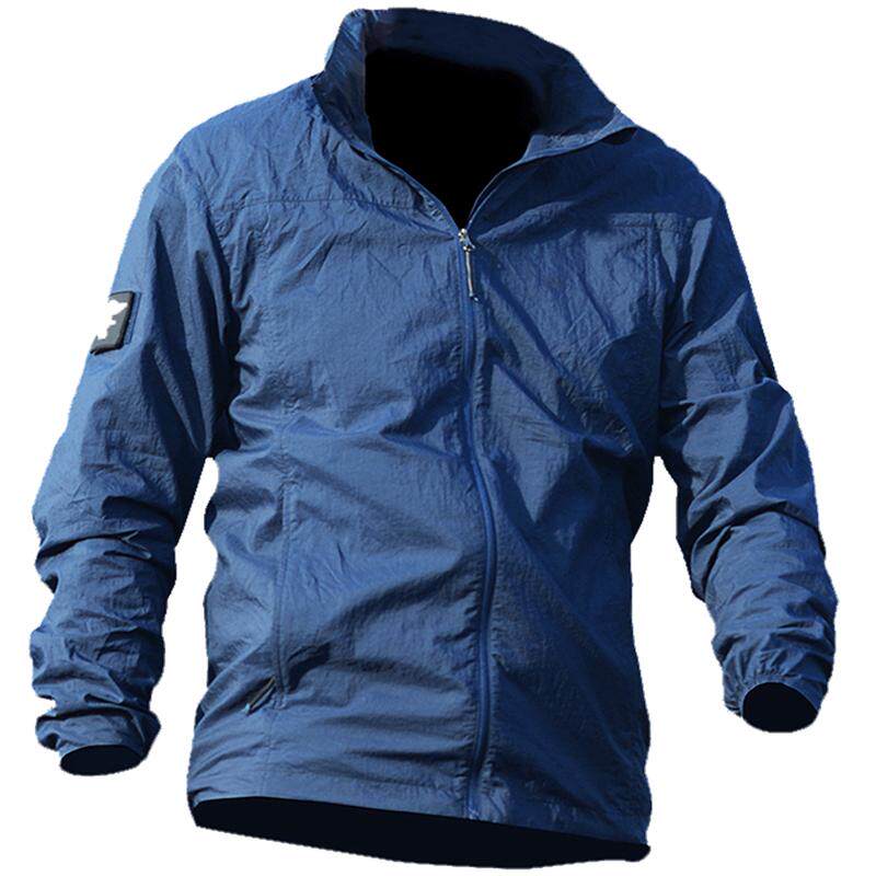 防晒衣男夏季薄款速干防晒服外套透气皮肤衣运动户外钓鱼可收纳帽