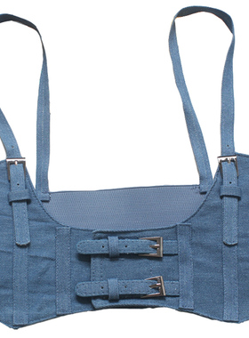 夏季腰封外穿黑色束腰辣妹装饰背带