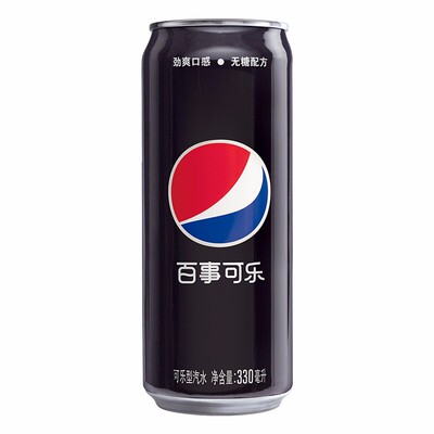 百事可乐无糖pepsi 碳酸饮料罐装330ml*24细长罐0糖0脂肪0能量