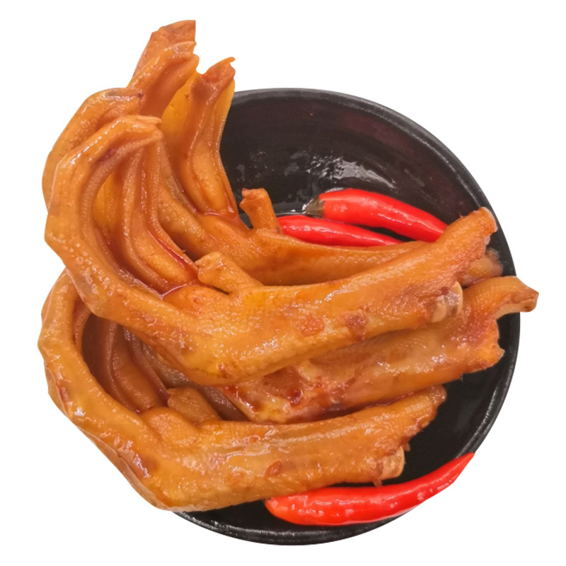 武岗胖子香辣卤鸭爪鸭掌休闲零食湖南特产卤菜熟食麻辣鸭脚50包邮