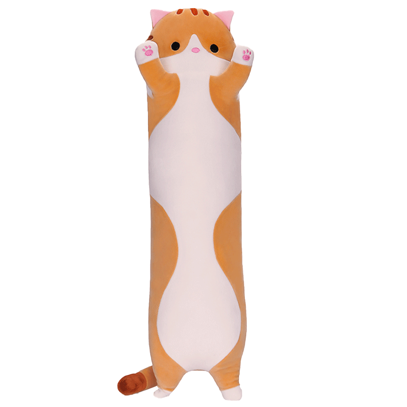 可爱小猫咪长条抱枕毛绒玩具