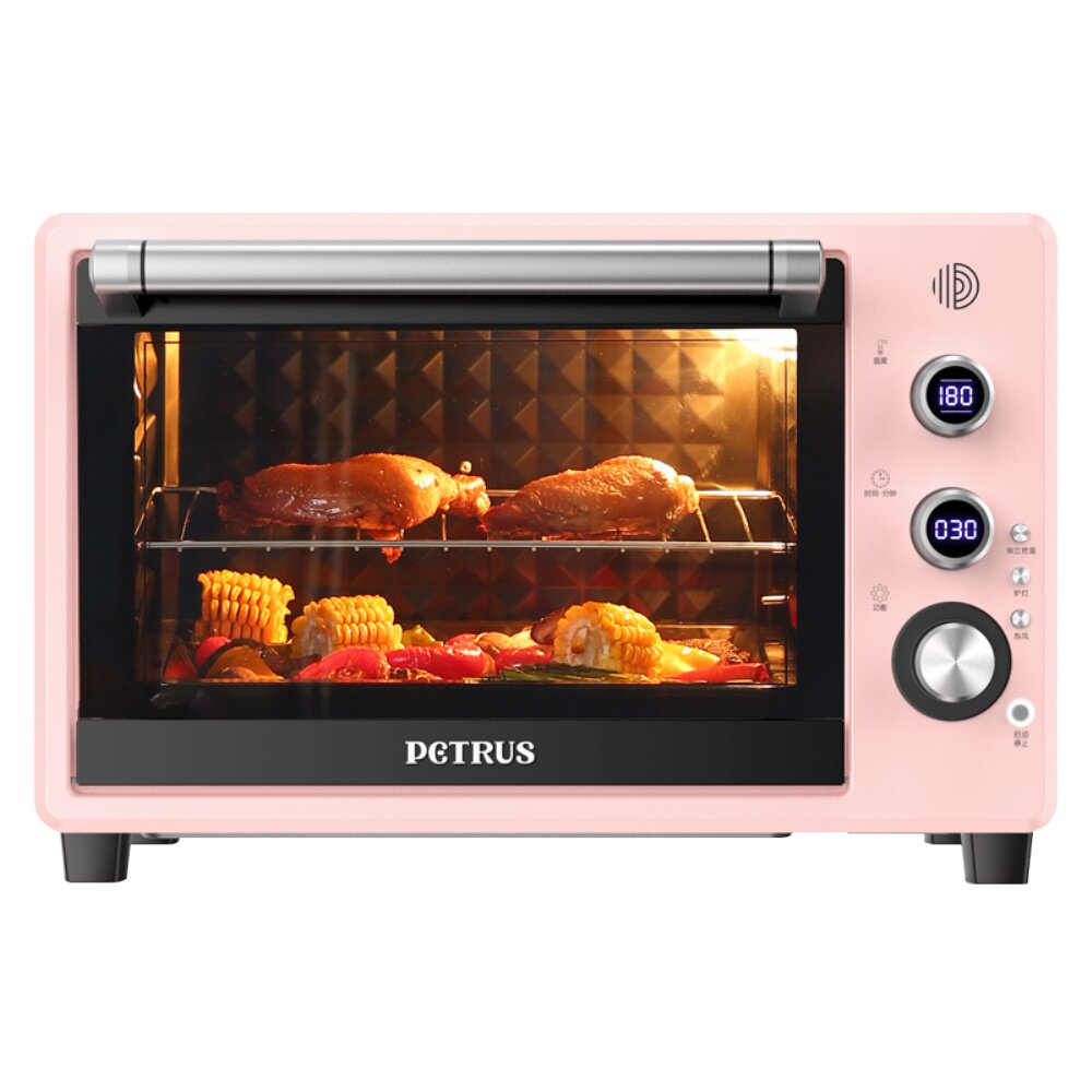 柏翠多功能全自动智能电烤箱家用烘焙烤箱蛋糕32升大容量pe3035