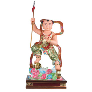 三太子哪咤神像红孩儿像玻璃钢树脂佛像摆件中坛元帅哪咤三太子像 券