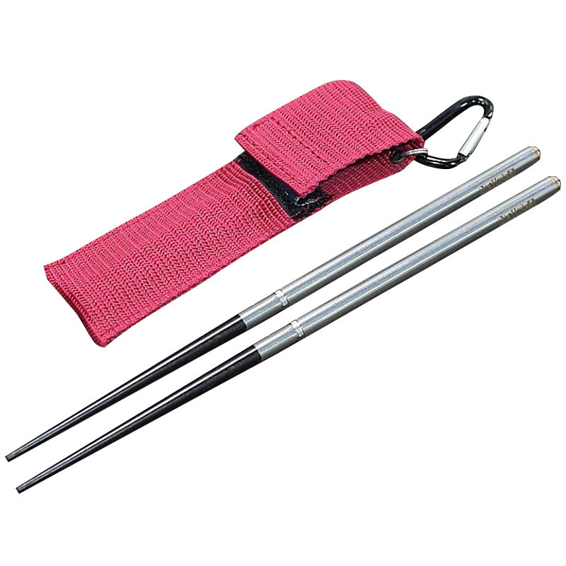 newrea新锐折叠筷子 不锈钢伸缩式便携环保随身旅行筷子套装 1双