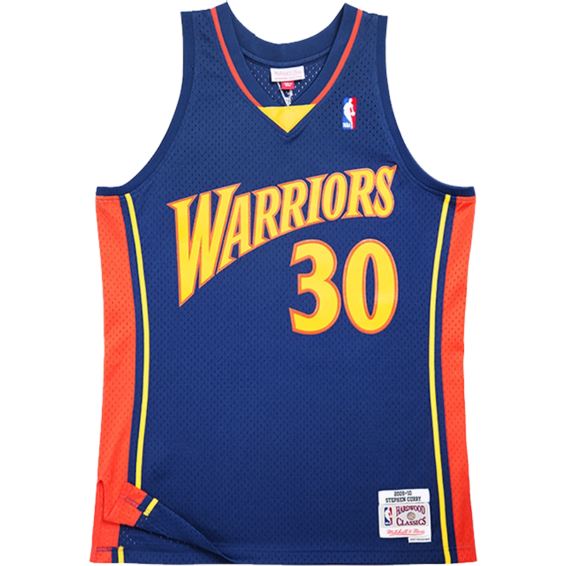 mitchell&ness库里09年勇士mn宽松复古球衣sw篮球服bf风 潮