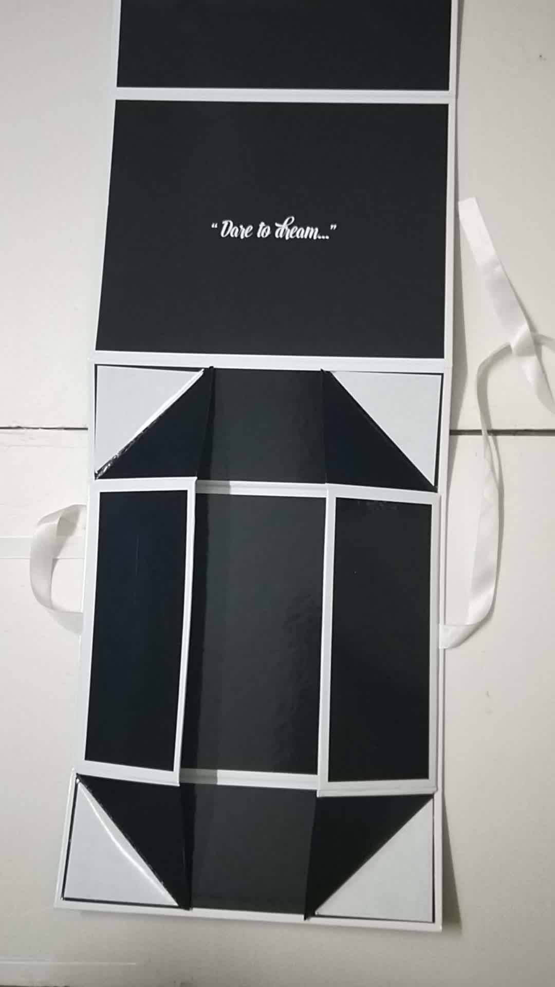 magnet paper folding gift packaging box foldable cardboard flat