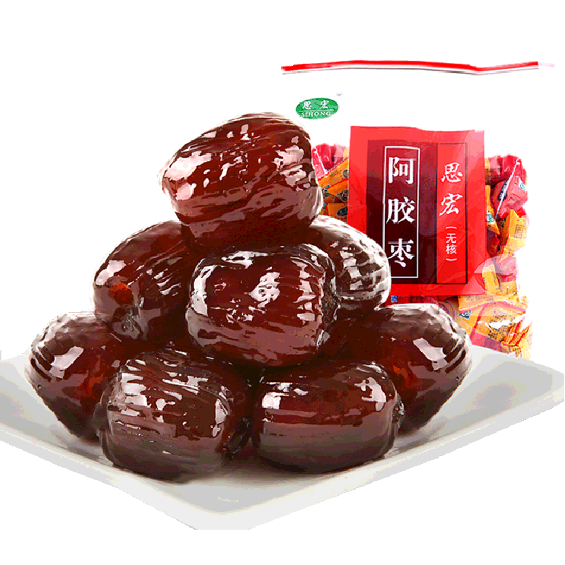 思宏阿胶枣无核蜜枣1000g独立包装金丝蜜饯喜枣包粽子休闲零食品