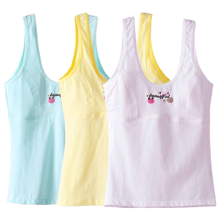 女童背心儿童纯棉内衣内穿小孩女宝宝女孩大童无袖打底a类小学生
