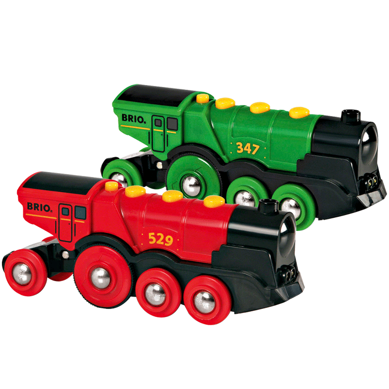 瑞典brio 儿童木制轨道玩具电动声光小火车头套装 男女孩益智玩具