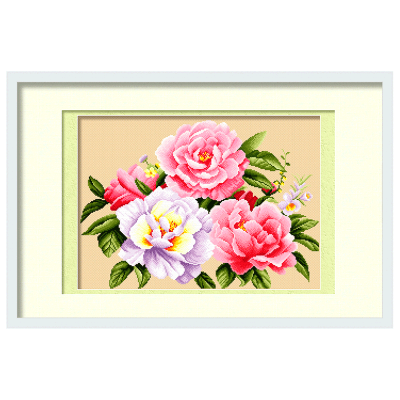 花开富贵十字绣牡丹小件花卉手工卧室客厅2020线绣新款小幅自己绣