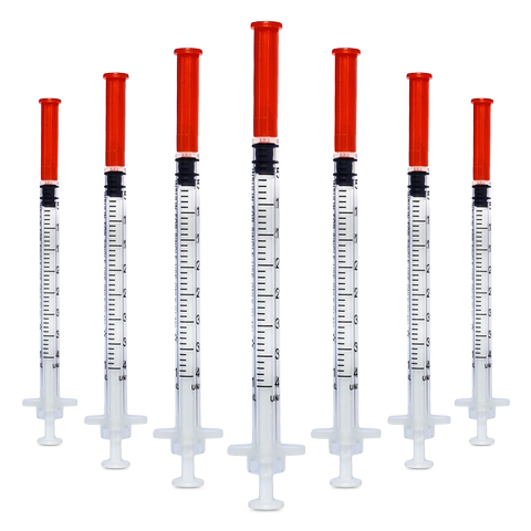 u-40 100支无菌胰岛素注射器带针一次性使用1ml糖尿病人注射针xc