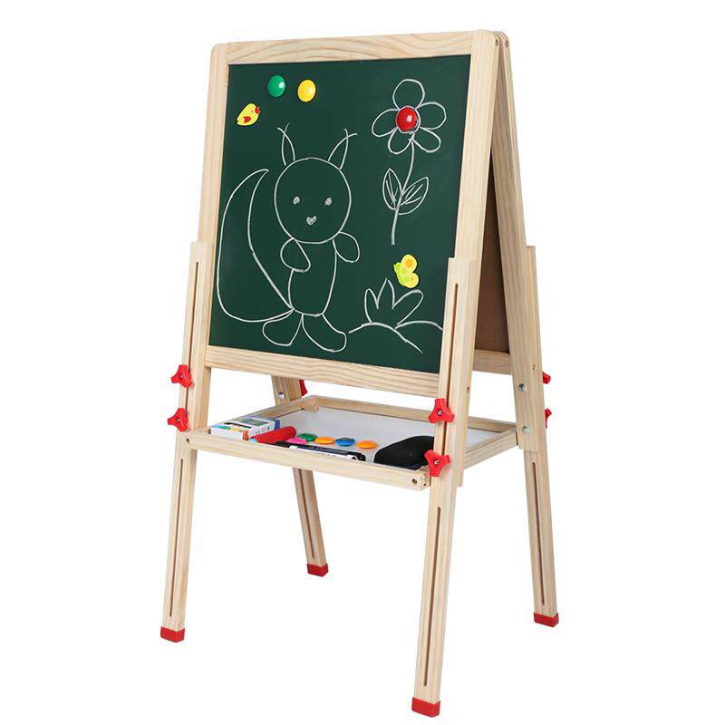 巧之木早教儿童画板双面磁性支架小黑板宝宝涂鸦写字板幼儿画画板
