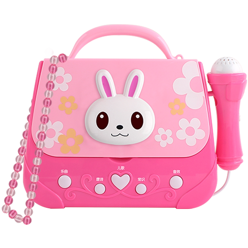 儿童话筒卡拉ok唱歌麦克风点唱机唱歌机多功能ktv小女孩音乐玩具 - 锐