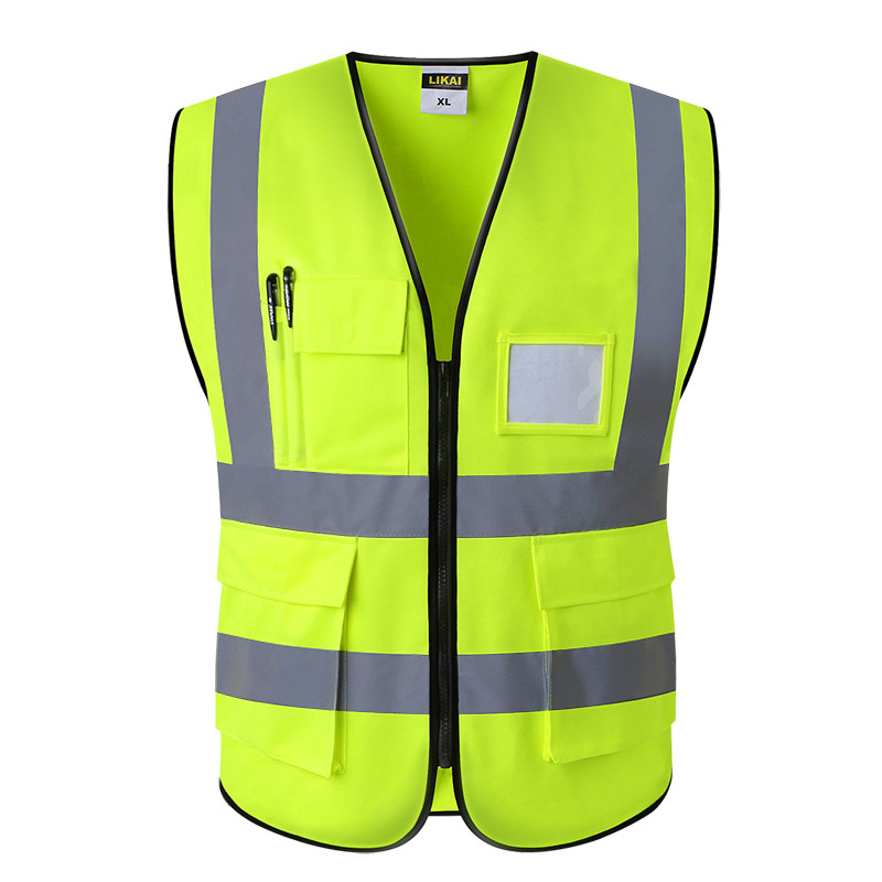 反光背心施工透气黄马甲交通环卫安全防护衣服工人美团骑行外套