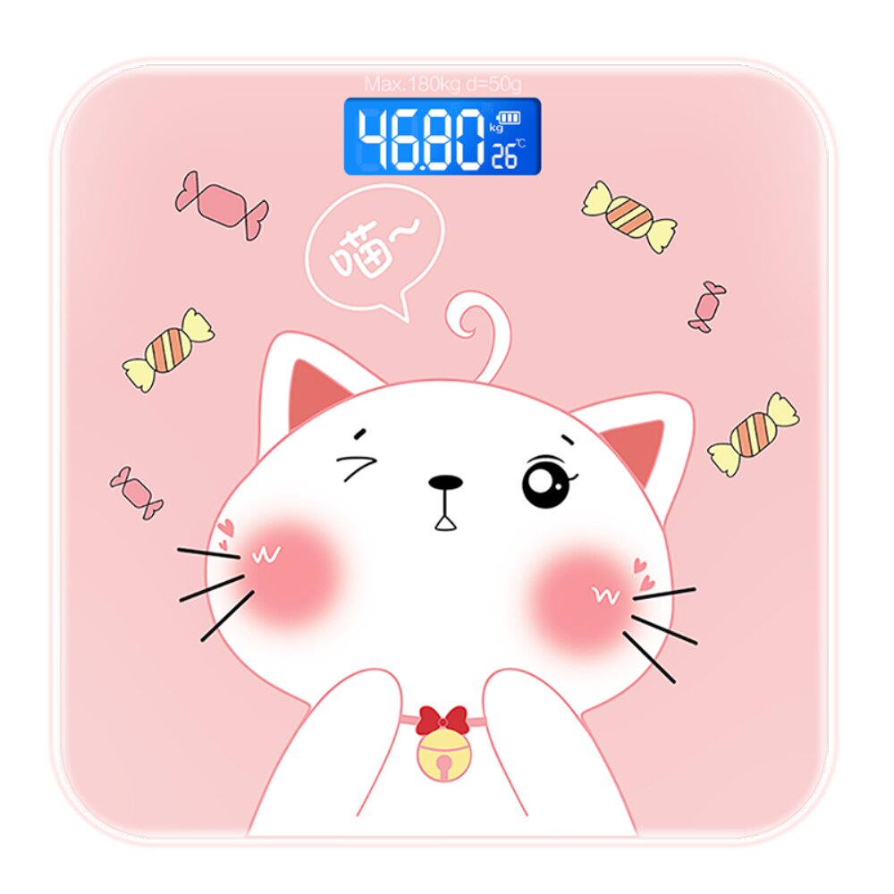 电子秤体重秤家用精准称人体秤女生小型减肥卡通可爱电子称体重计