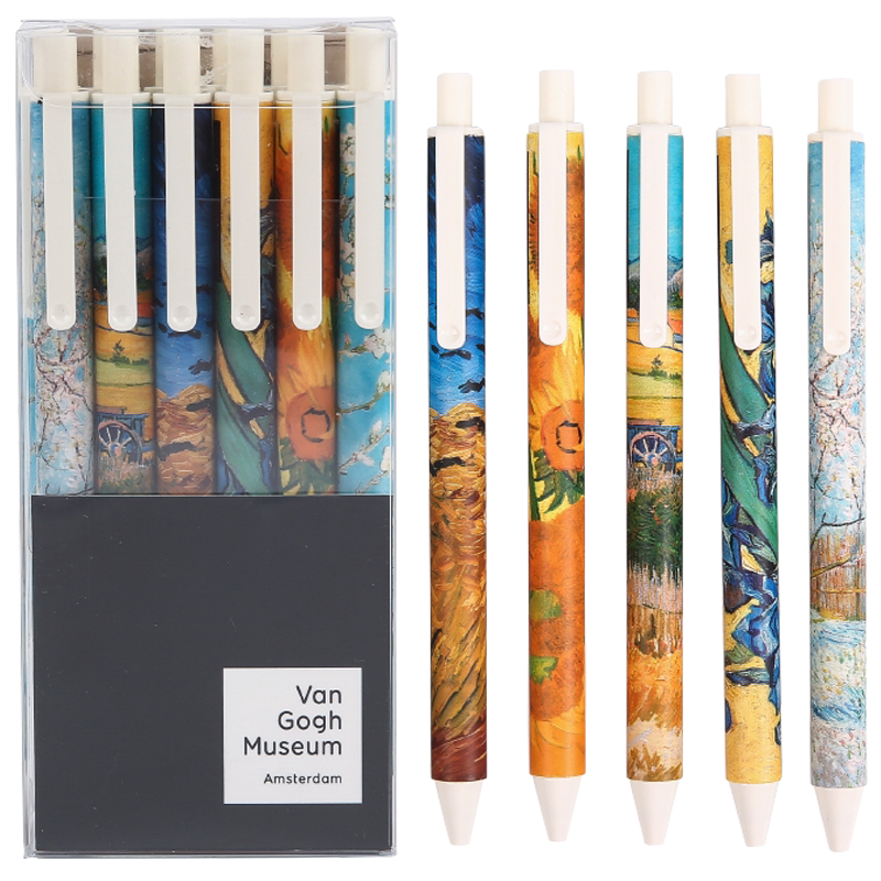 晨光梵高按动款中性笔12盒装