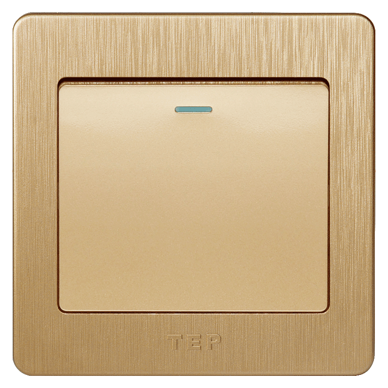 tep开关插座墙壁暗装拉丝面板1一开多控中途单开三控按钮开关