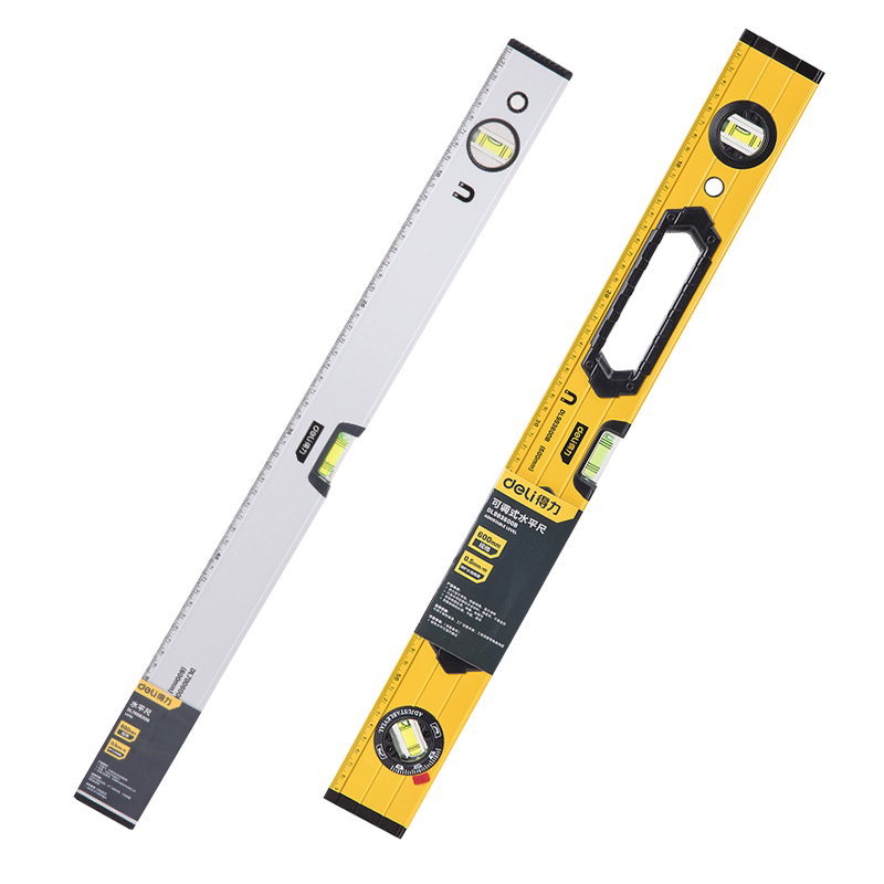 得力水平尺靠尺高精度平水平衡尺磁性水平仪迷小型铝合金家用家装