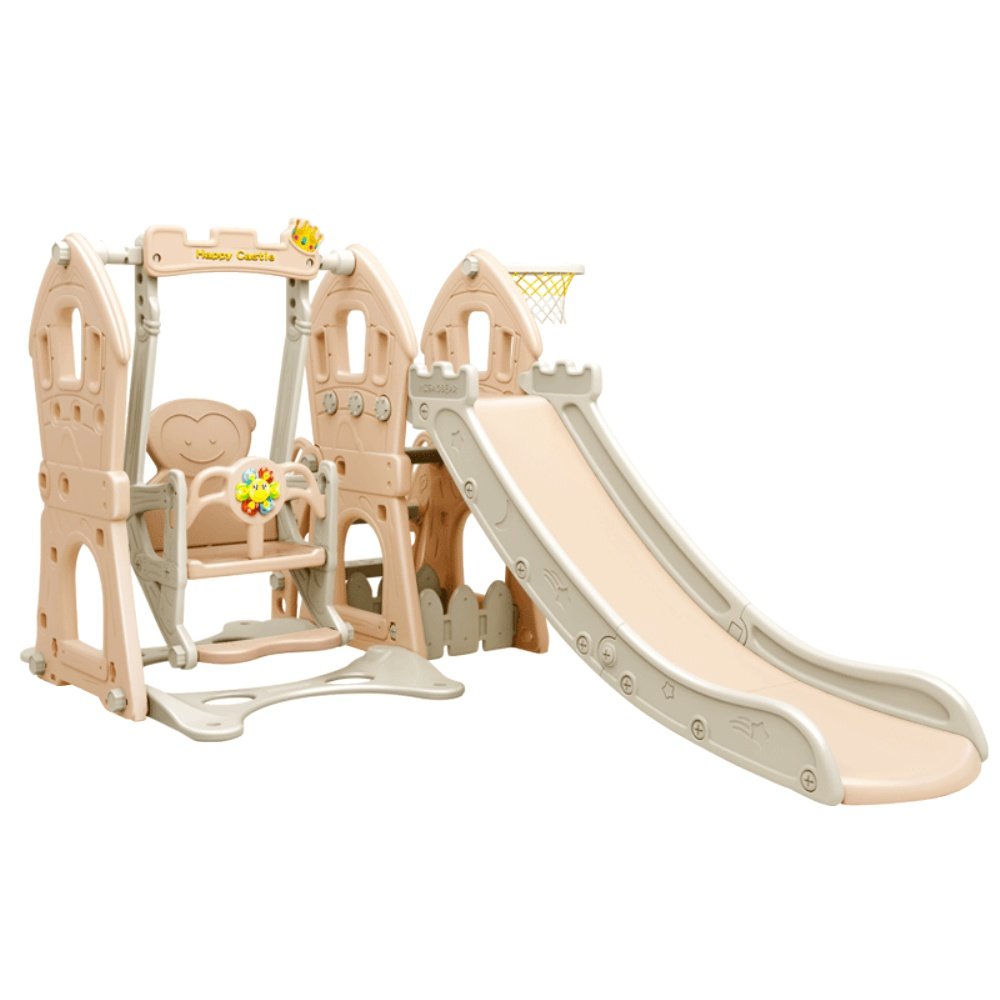 美高熊滑梯儿童室内家用幼儿园小型宝宝滑滑梯秋千组合游乐场玩具