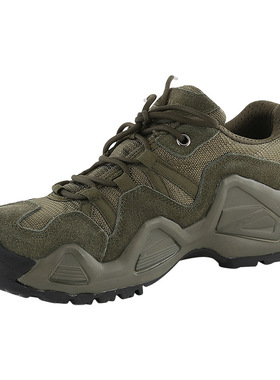 军绿色男式登山靴战术靴林地鞋