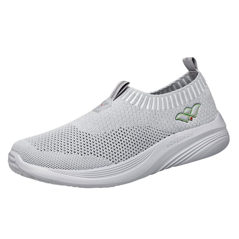 温尔缦老人鞋新款夏季透气网面运动爸爸鞋防滑软底中老年健步鞋男