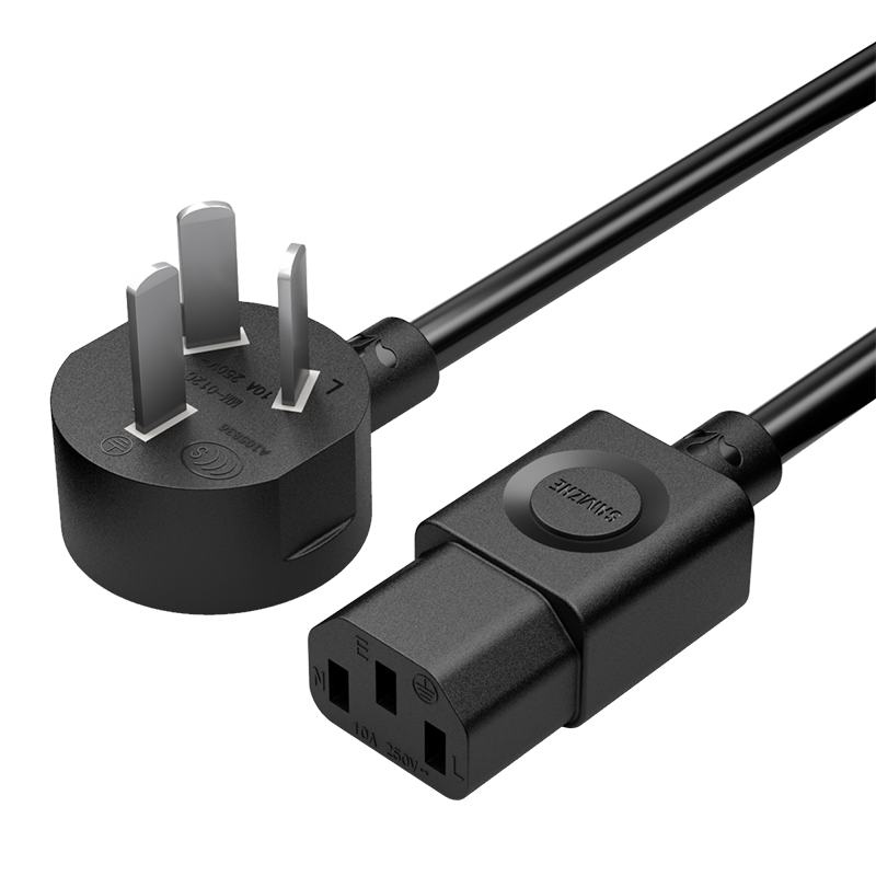 山泽电脑电源线三孔台式主机显示器屏电饭锅煲水壶打印机通用插头